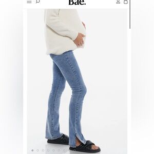 Bae Maternity Jeans split hem small